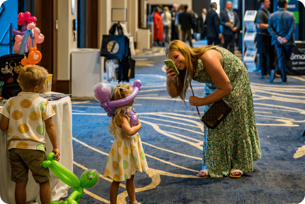 Mother with her children at an IFG conference.